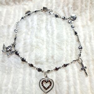 Silver Heart Charm Bracelet
